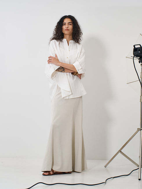 【 予約:2月上旬 】FIBRIL JERSEY SKIRT /Y261-21023